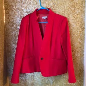 Beautiful Ann Taylor LOFT Red Blazer size 14
